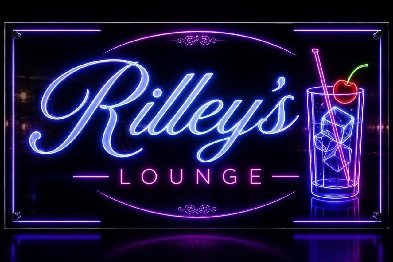 Rilley's Lounge neon sign
